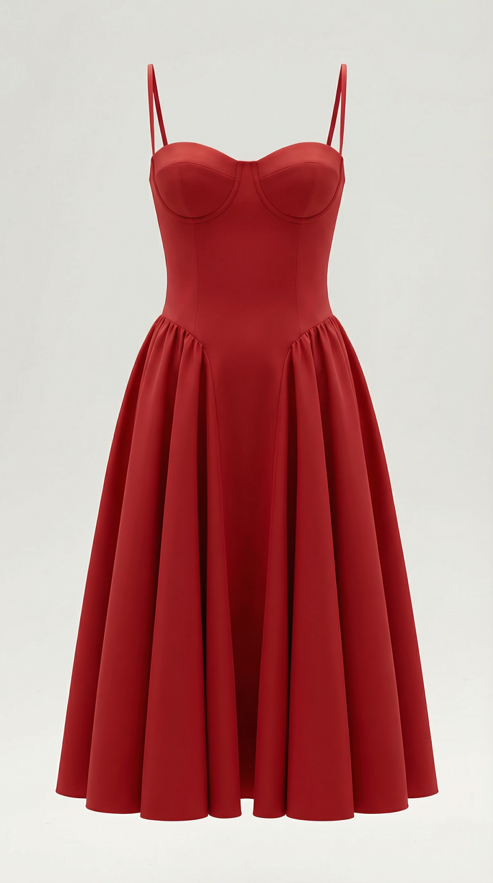 Odette | Women Corset Midi Dress