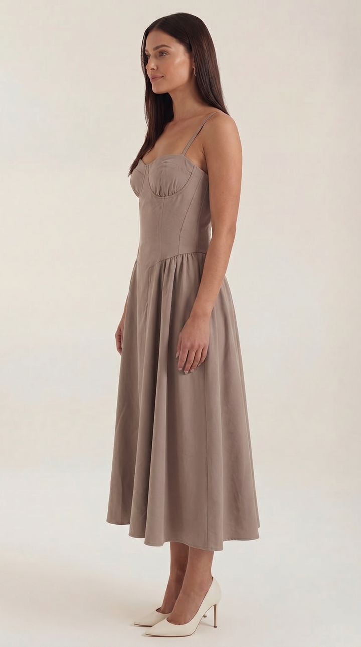Odette | Women Corset Midi Dress