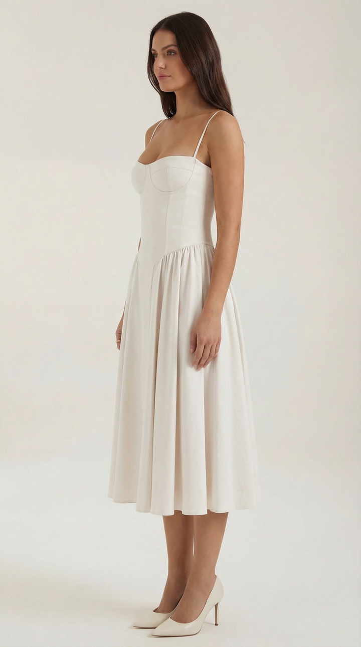 Odette | Women Corset Midi Dress
