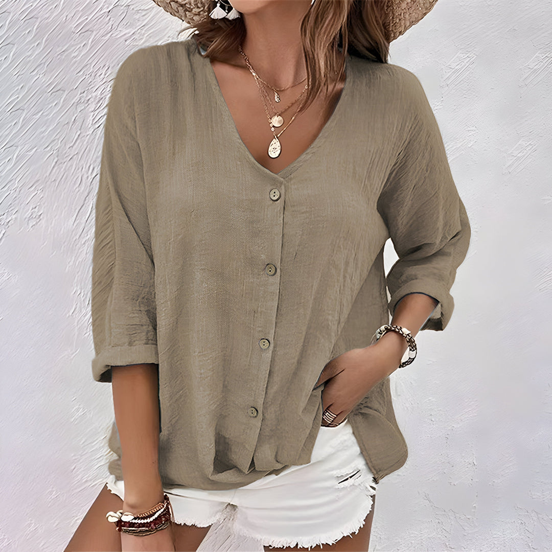 Marcia | Women Relaxed Button-Up Blouse
