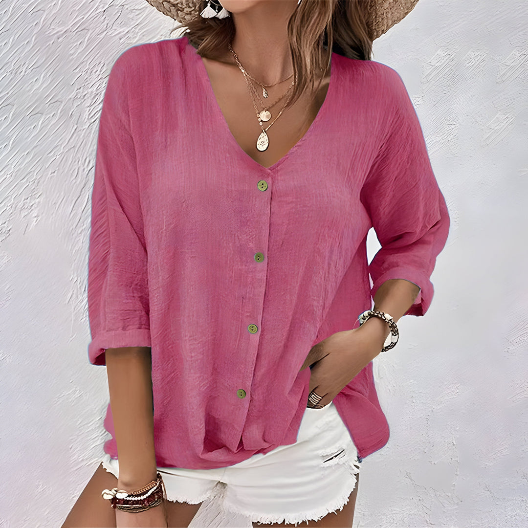 Marcia | Women Relaxed Button-Up Blouse