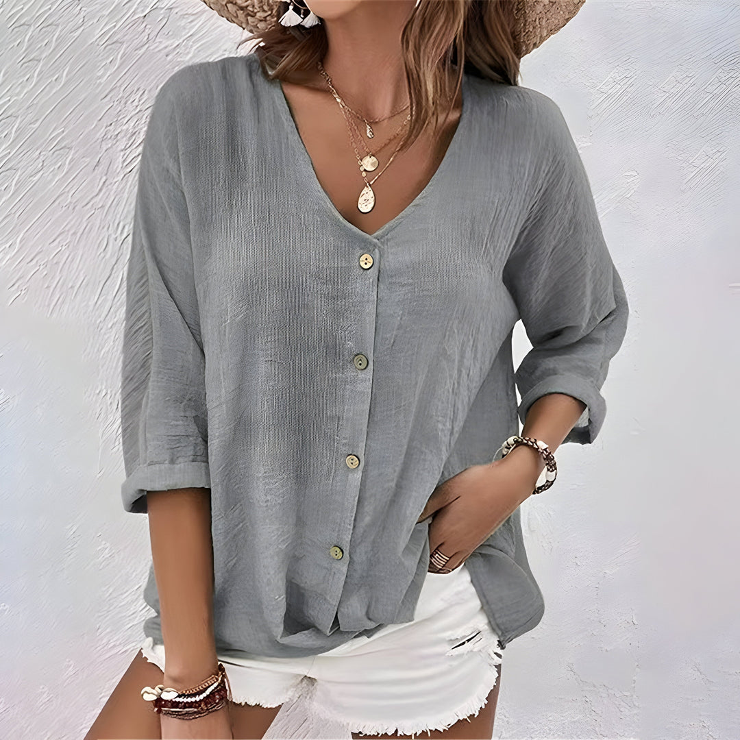 Marcia | Women Relaxed Button-Up Blouse