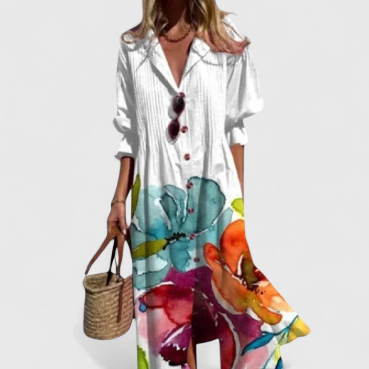 Susan | Women V-Neck Boho Maxi Dress