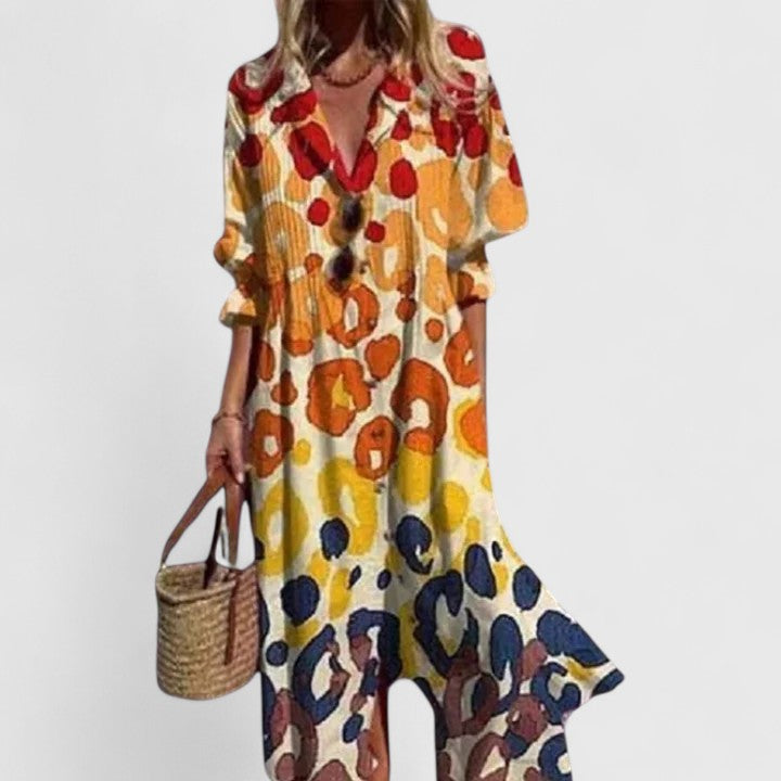 Susan | Women V-Neck Boho Maxi Dress