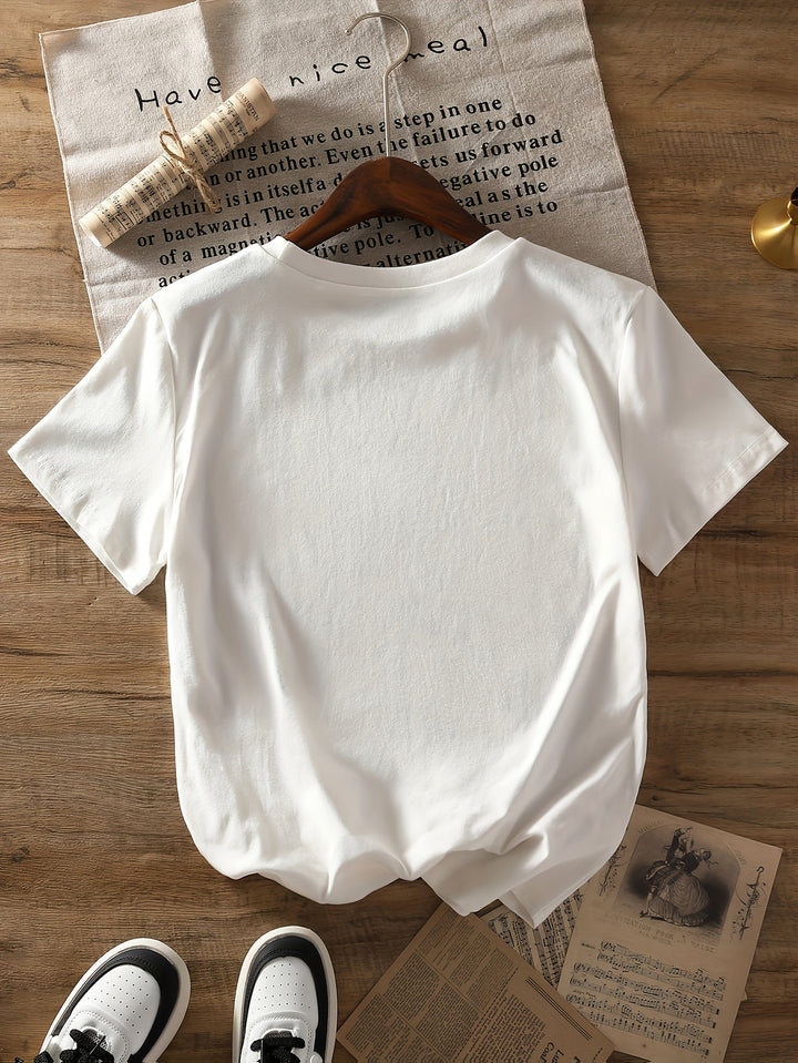 Amora | Women's Heart & Floral Print T-Shirt