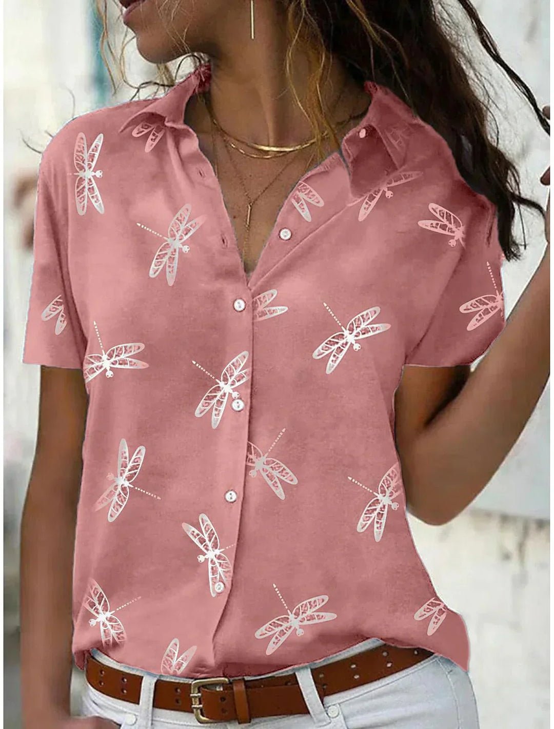 Aria | Women's Summer Printed Button Shirt
